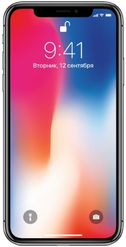 iPhone X Space Gray вид спереди